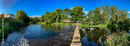 Stepping Stones in Morpeth in beautiful Sunny Day photo