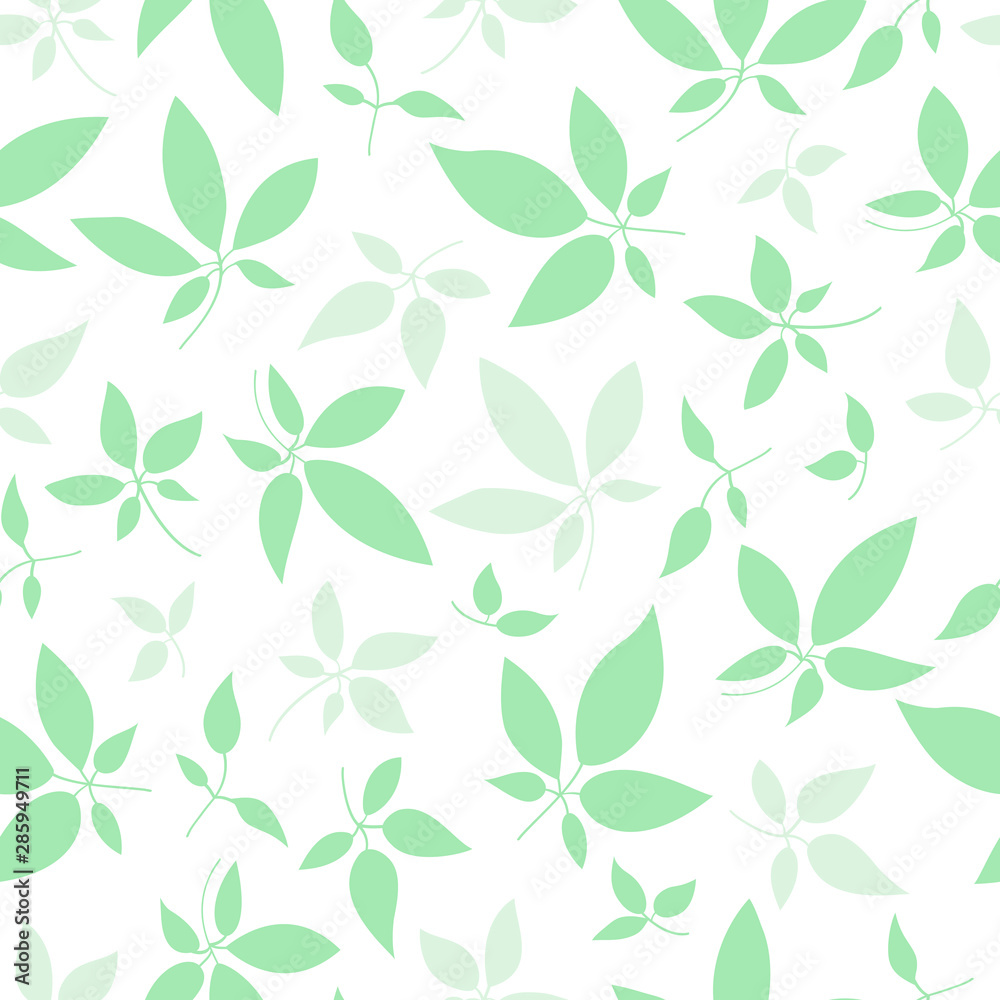Floral Foliage Pattern. Leaves Forest Jungle Print. Vector Floral Foliage Pattern. Leaves Forest Jungle Print. Vector