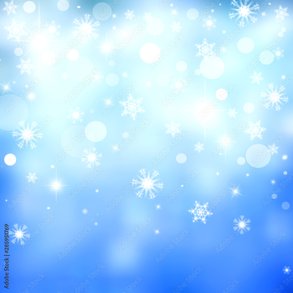 Blue Abstract Christmas Background 