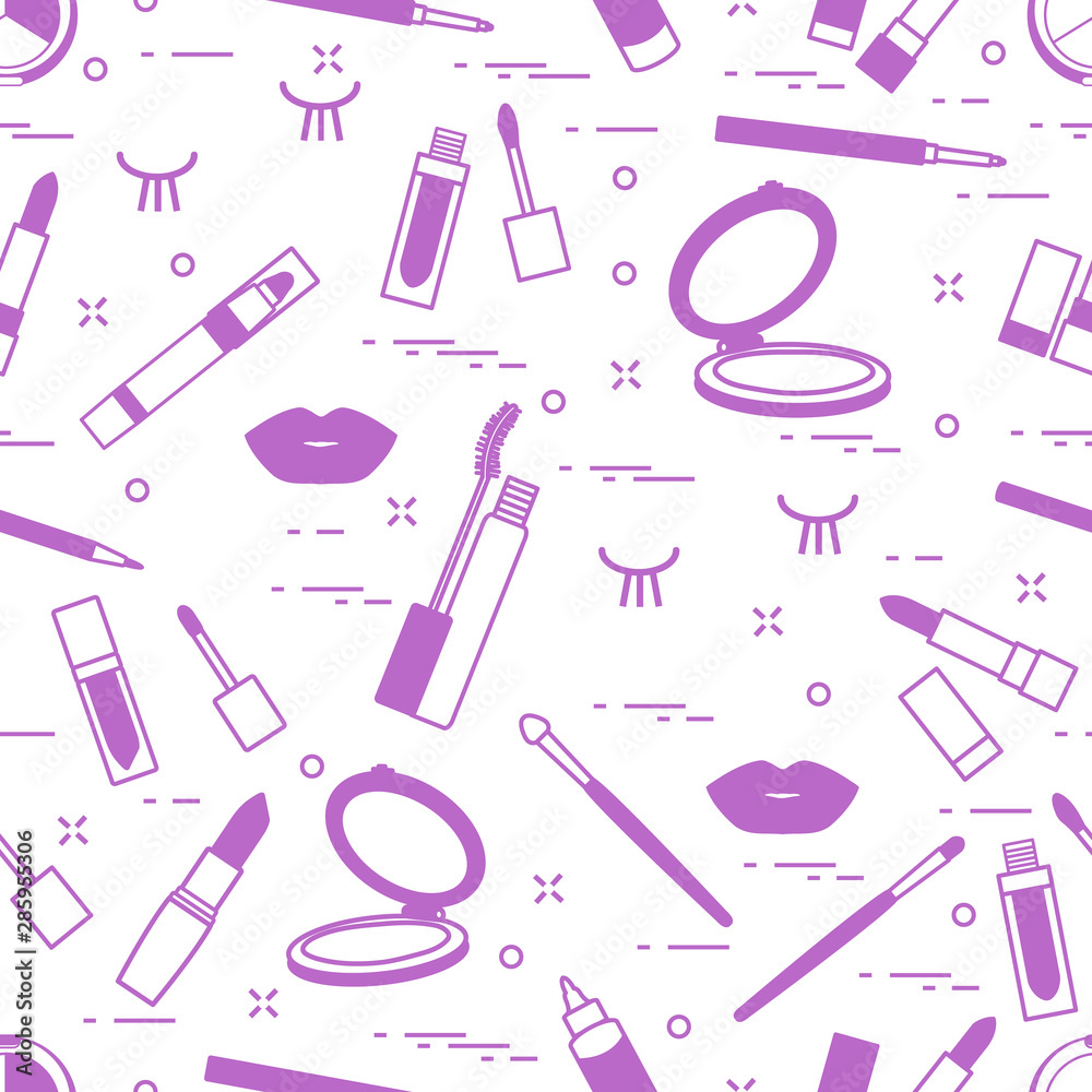 Pattern eyelashes lips decorative cosmetics makeup Pattern eyelashes lips decorative cosmetics makeup