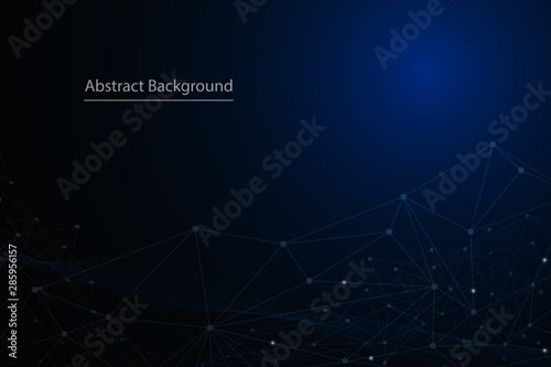 Modern line dot electronic network abstract background