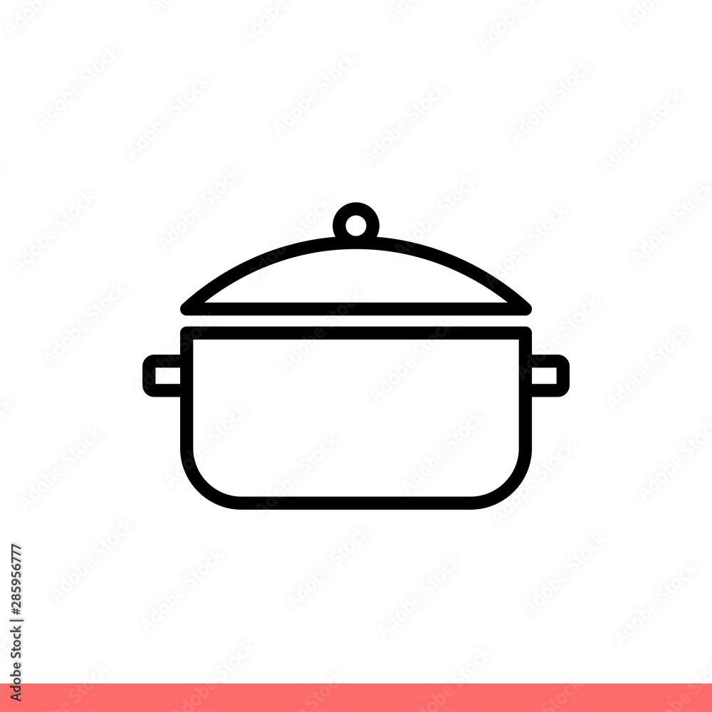 Pot icon in flat isolated on white background, cooking vector illustration for web site or mobile app Pot icon in flat isolated on white background, cooking vector illustration for web site or mobile app