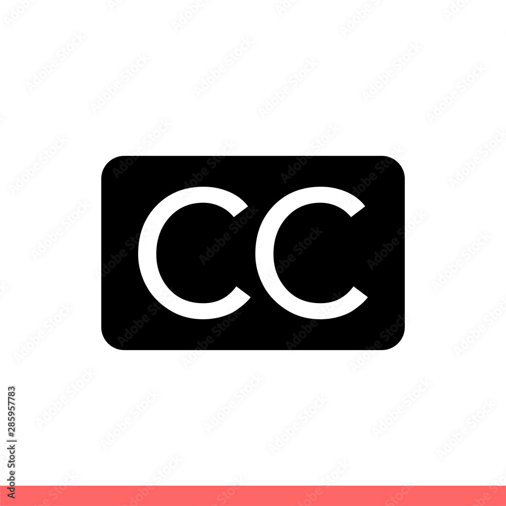 Subtitle icon in flat isolated on white background, closed captioned vector illustration for web site or mobile app Subtitle icon in flat isolated on white background, closed captioned vector illustration for web site or mobile app