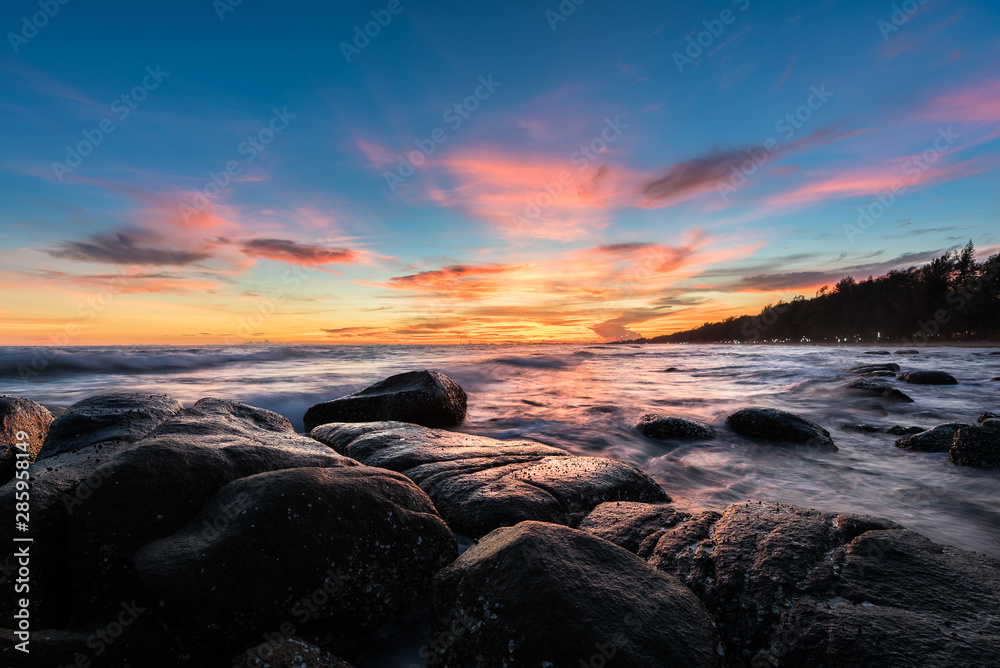 Sunset at the sea, Rayong, Thailand Sunset at the sea, Rayong, Thailand