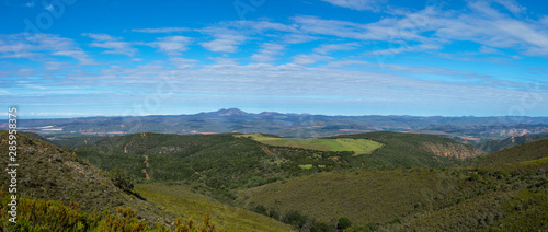 The view over the green valley at Baviaanskloof