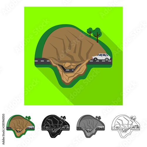 Vector design of natural and disaster logo. Set of natural and risk vector icon for stock.