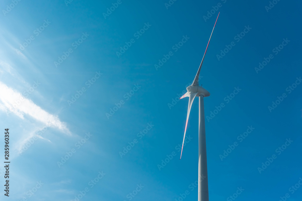 Abstract close-up of wind turbine close-up producing clean and renewable energy Abstract close-up of wind turbine close-up producing clean and renewable energy