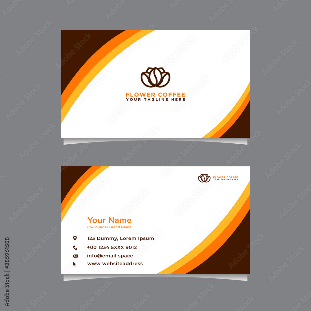 Fototapeta premium Abstract business card template. Modern vector design