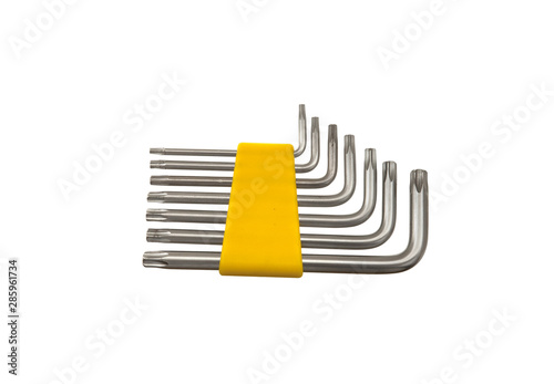allen key set on white background