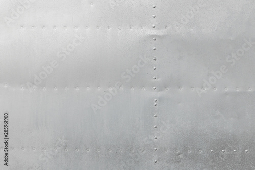 Foto metal aluminum surface of the aircraft fuselage texture
