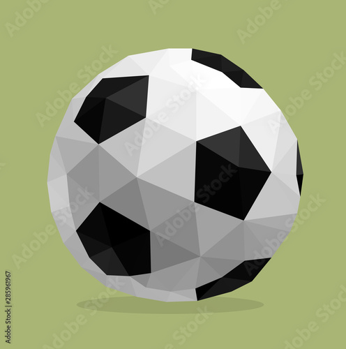 Soccer Ball Faceted Illustration