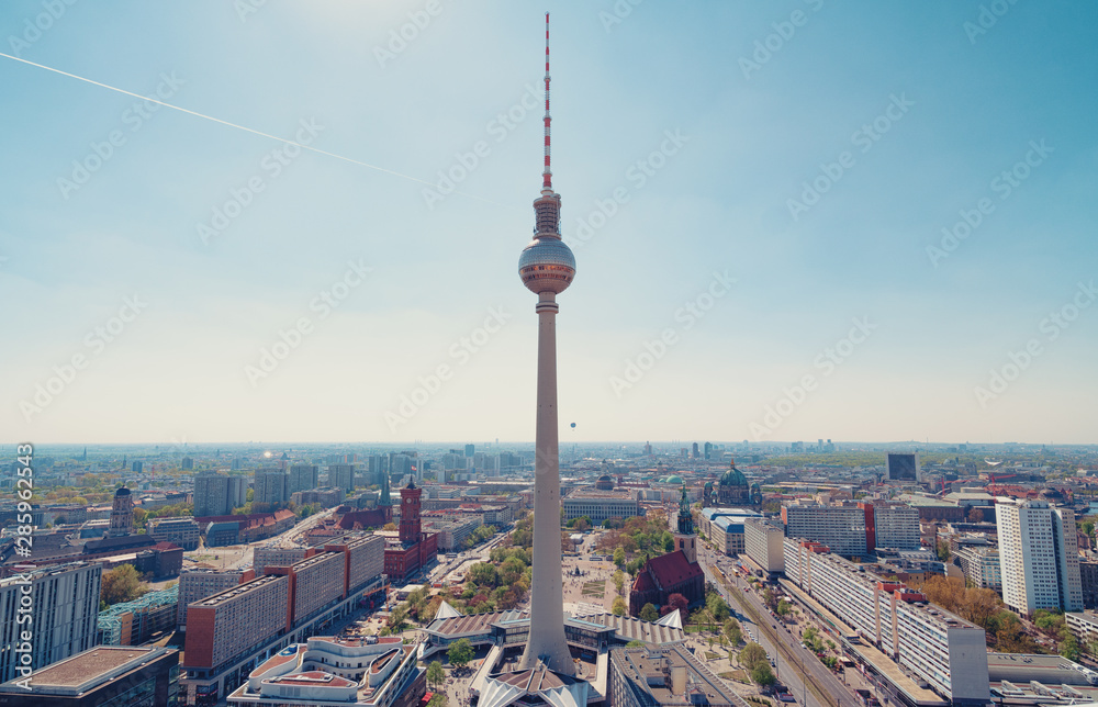 arael view of Berlin at Alexanderplatz