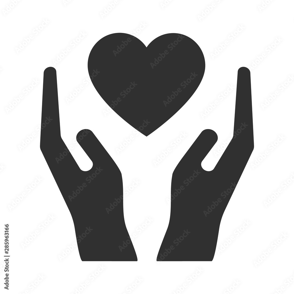 Heart care icon isolated on white background. Vector illustration. Heart care icon isolated on white background. Vector illustration.