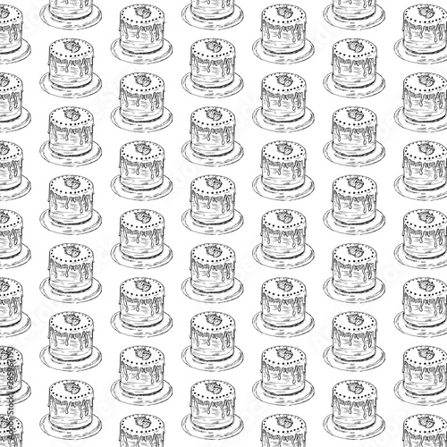 pattern of cakes icons