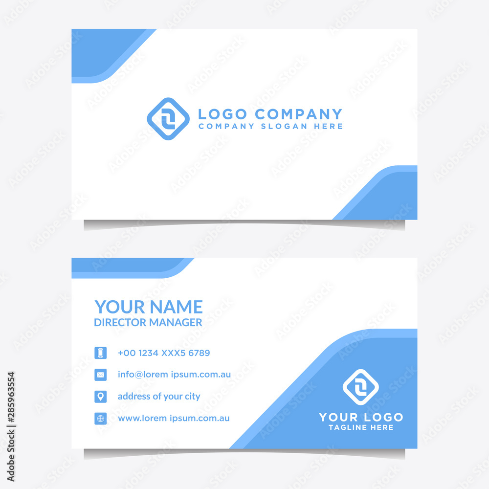 Abstract business card template. Modern vector design