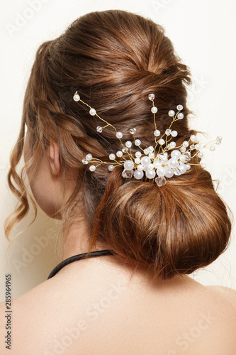 Women's hairstyle, rear view