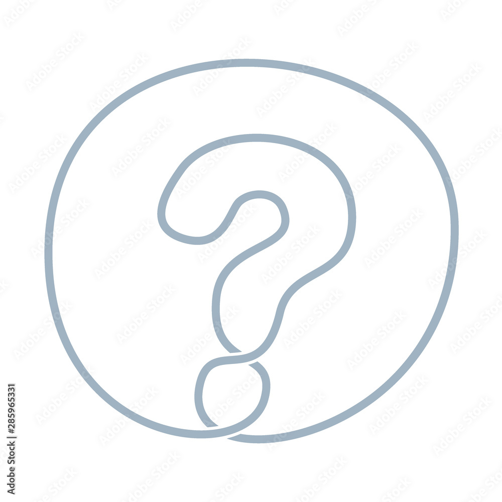 round question mark enless single line round question mark enless single line