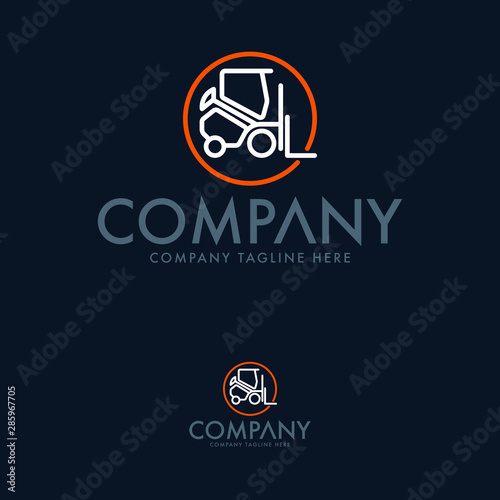 Creative Forklift Logo. Lift Logo Design