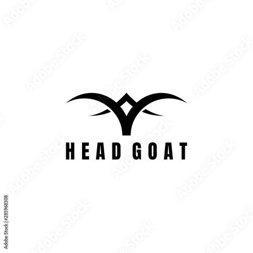 head goat design black vector