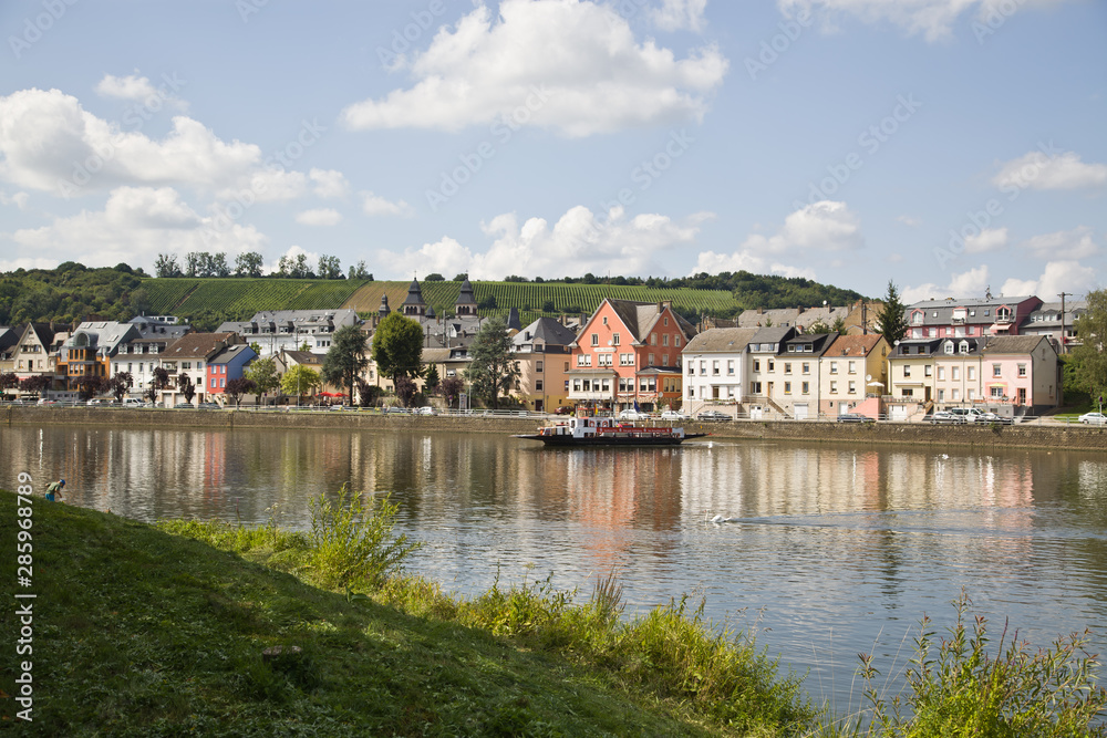 Ferry over Rhine river,Germany