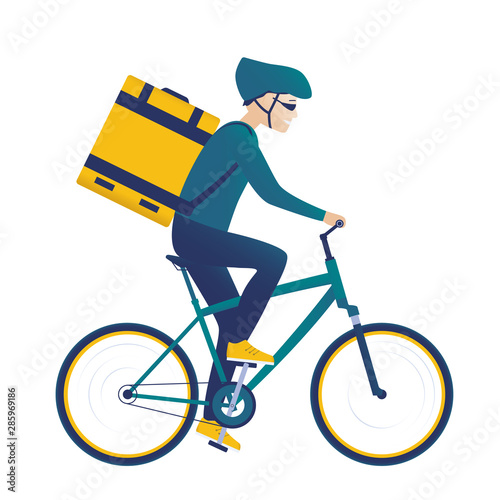 Food bicycle delivery courier