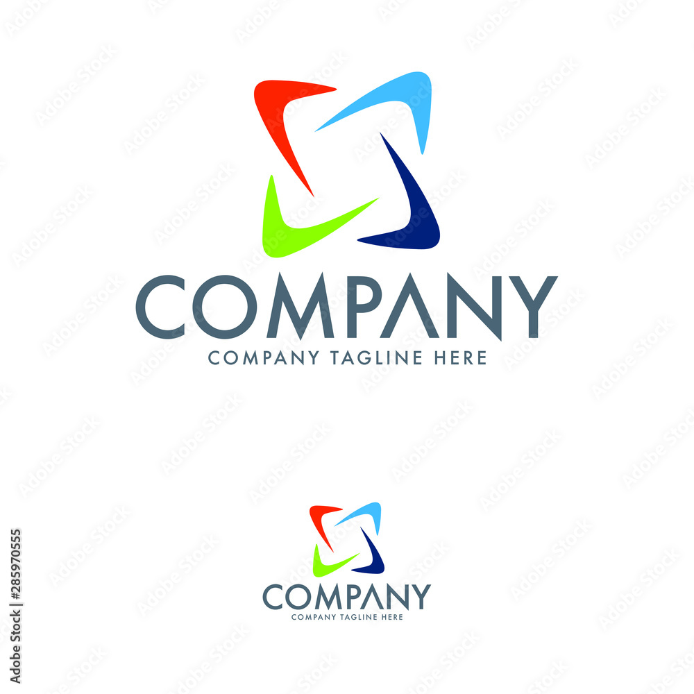 Abstract Colorful Star Logo Design Abstract Colorful Star Logo Design