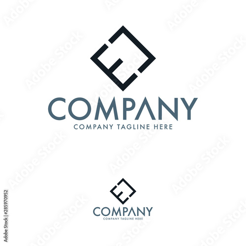 Creative Letter EC and Letter ED Logo Design Template