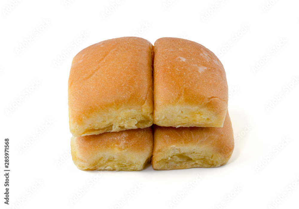 Milk Bread or Butter bread Soft and fluffy isolated on white background Milk Bread or Butter bread Soft and fluffy isolated on white background
