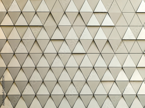 Fototapeta Naklejka Na Ścianę i Meble -  Gray background from volumetric triangles. 3D