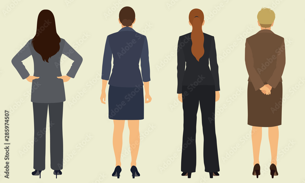 Fototapeta premium Businesswomen Viewed From Behind