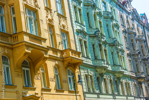 Historic architecture of downtown Prague, Czech Republic