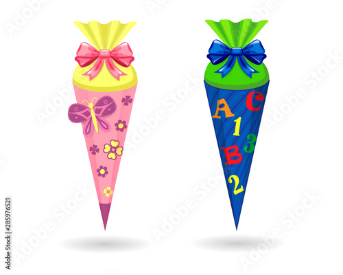 Two candy cones (Schultüte) 