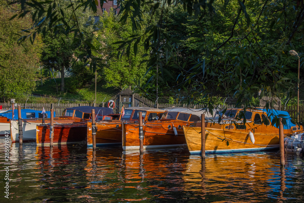 Old timer boats in Stockholm.