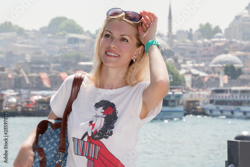 Canvas Print happy woman