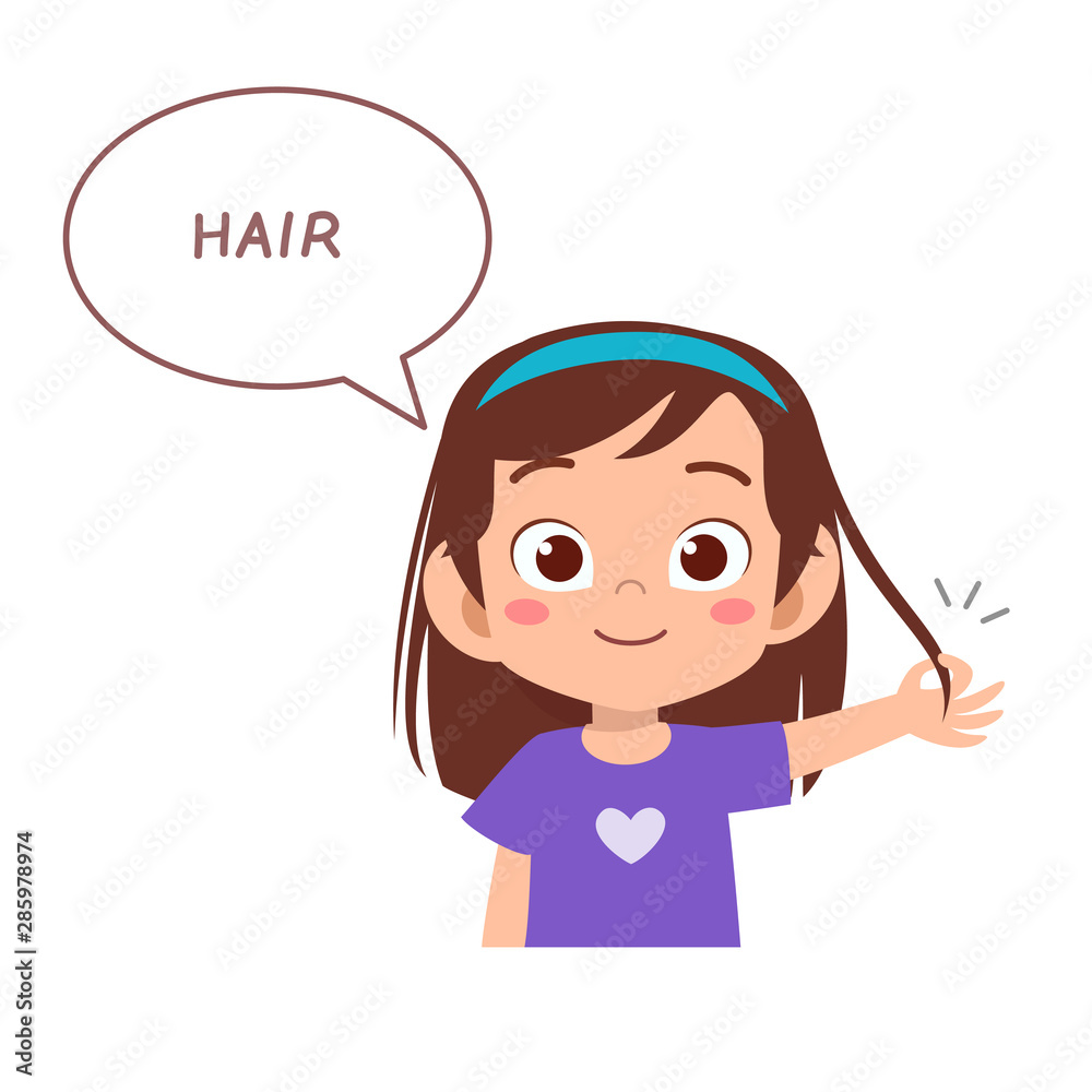 kid pointing body part vector kid pointing body part vector