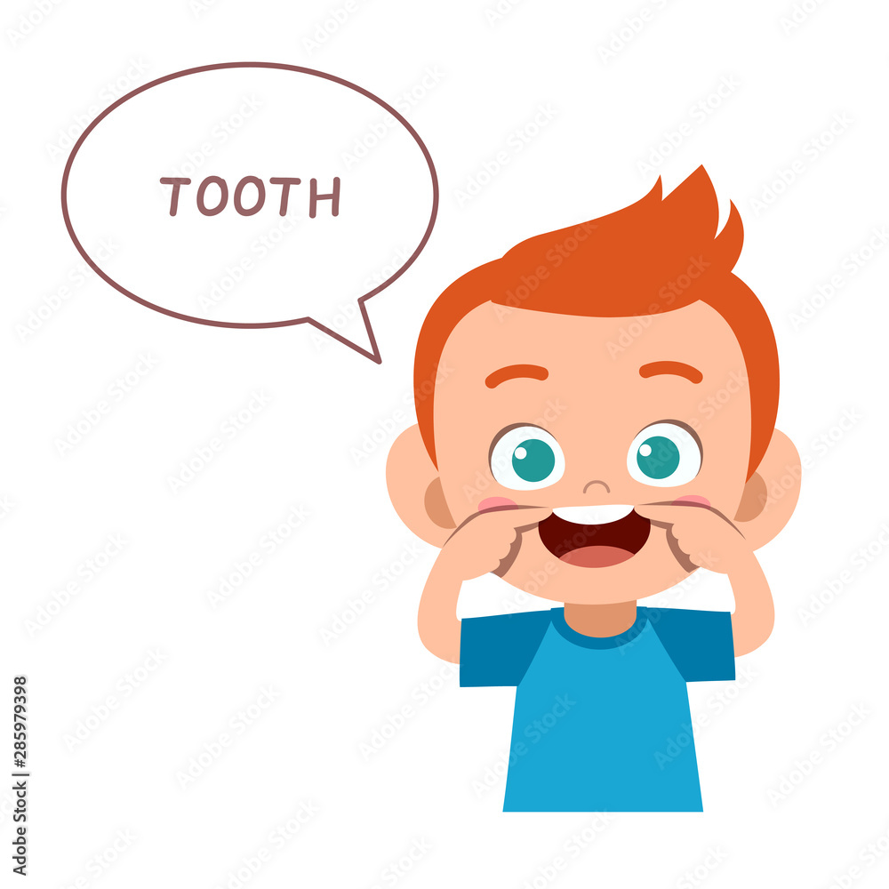 kid pointing body part vector