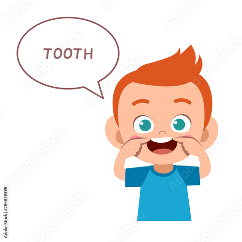 kid pointing body part vector