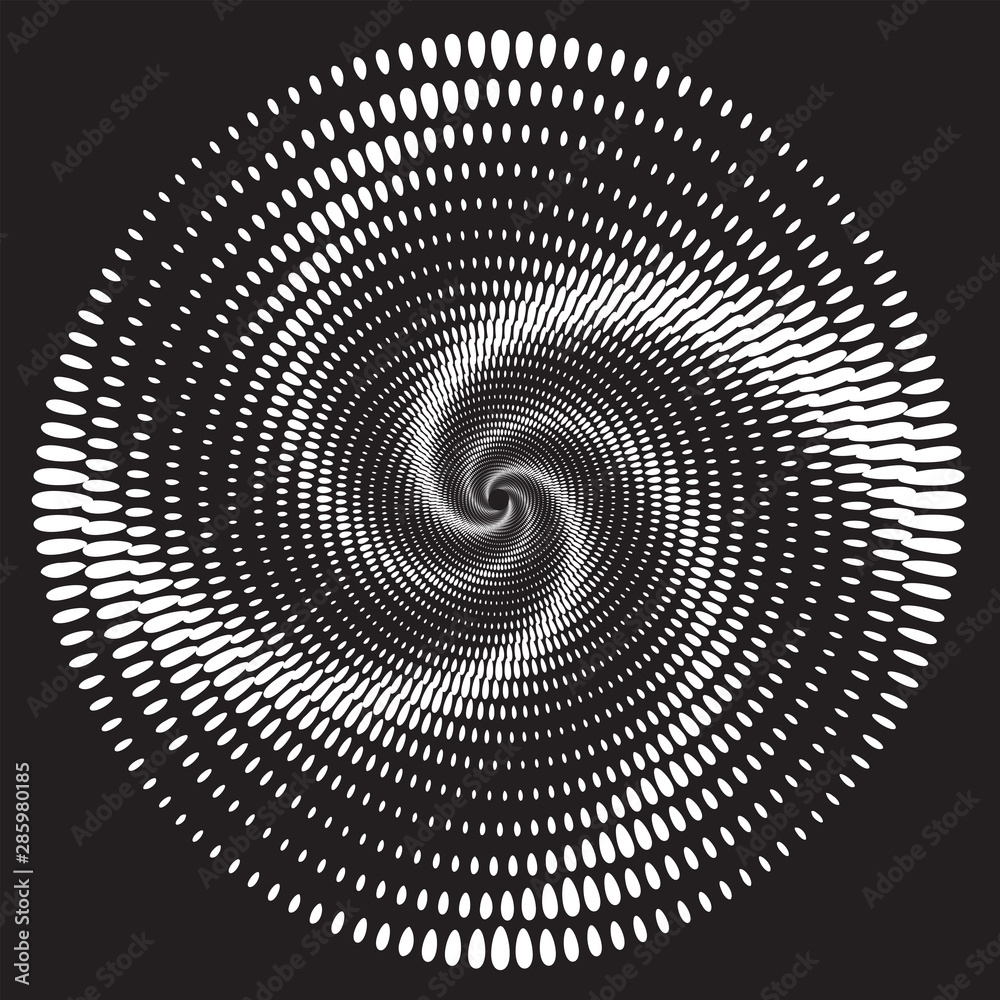 Dotted Halftone Vector Spiral Pattern or Texture Dotted Halftone Vector Spiral Pattern or Texture
