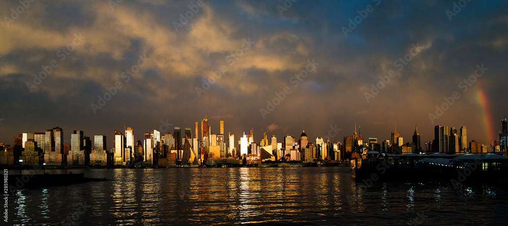 New York skyline after storm