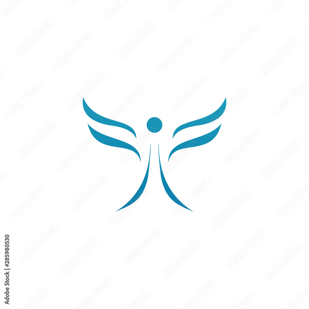 Fototapeta premium bird feathers logo template