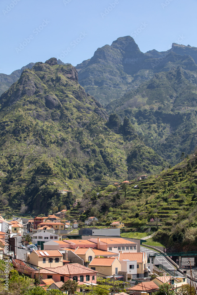 View the pass Boca da Encumeada on Madeira Island. Portugal