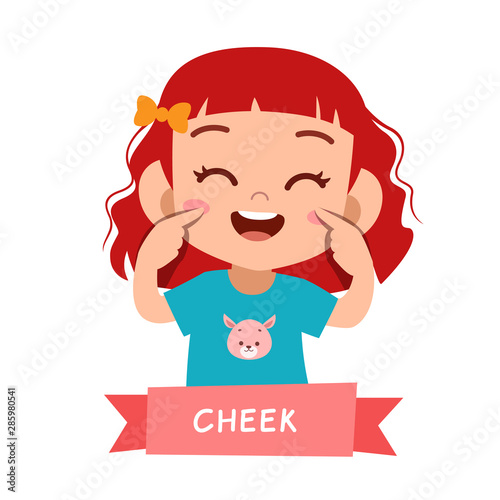 kid pointing body part vector