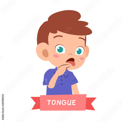 kid pointing body part vector