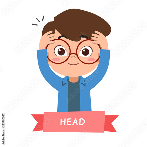 kid pointing body part vector