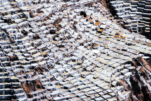 Maras salt mines in the Sacred Valley in the Cusco Region of southern Peru