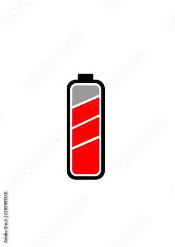 Akku Anzeige Batterie Icon Symbol Vektor Grafik