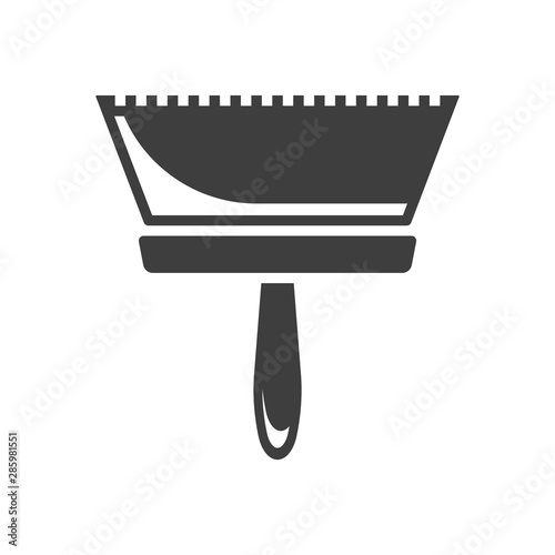 Icon wide spatula. Vector on a white background