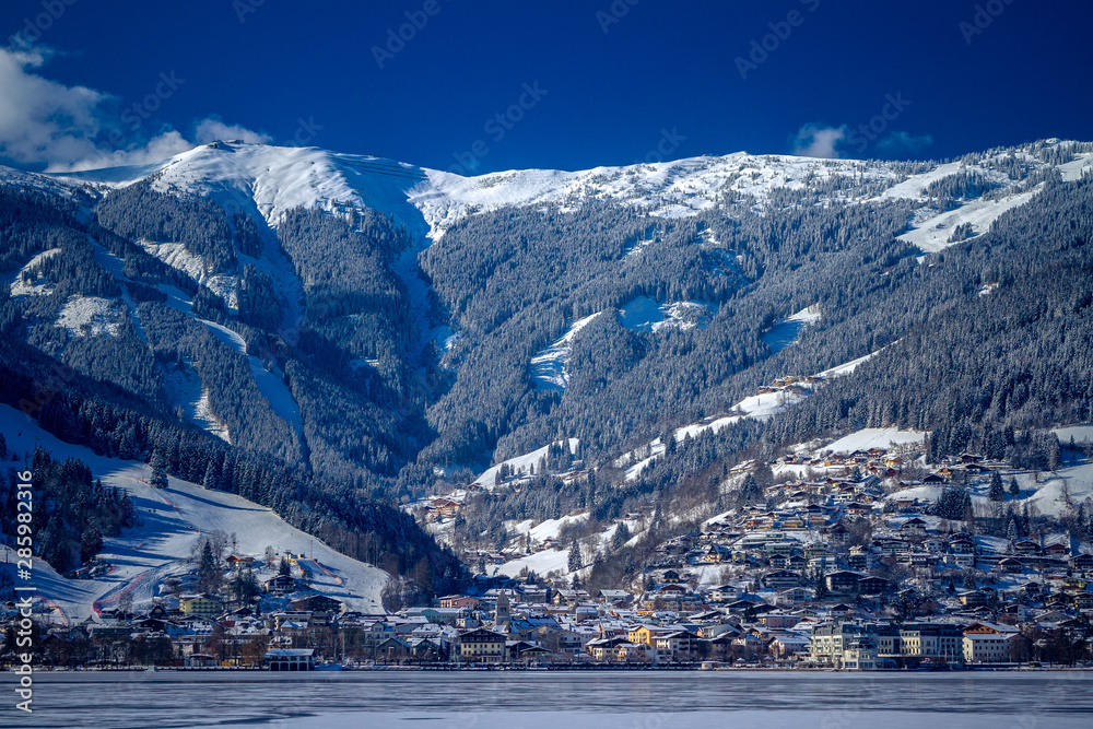 Zell am See, Austria. View from Thumersbach