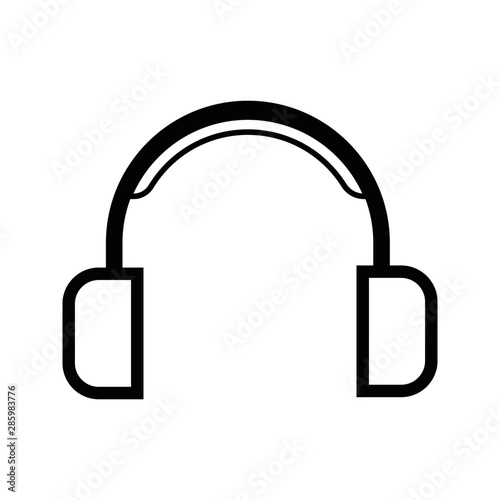 headphones icon on white background