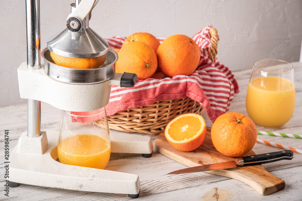 fresh squeezed orange juice image - obrazy, fototapety, plakaty 